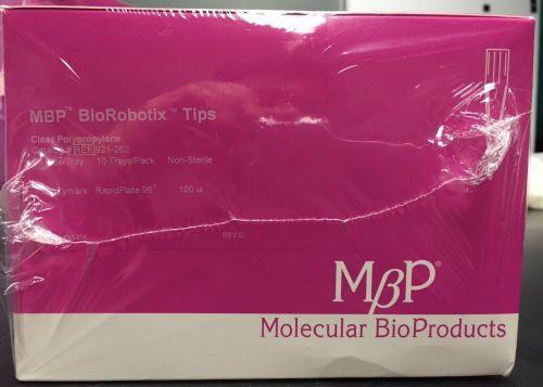 Molecular BioProducts BioRobotix Tips 96 Tips/Tray 10 Trays/Pack NEW IN BOX!!