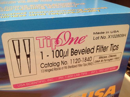 TipOne 1 - 100 ul Beveled Filter tips pipet tips, sterile, 10 racks of 96 tips