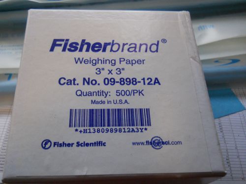 Fisher fisherbrand Weighing Paper 3&#034; x 3&#034; 09-898-12A (500pcs)