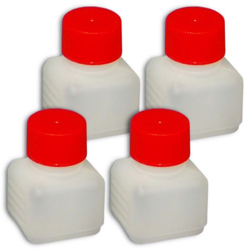 4x plastic bottle, flask 30 ml with screw top and gasket included (4x22042) for sale