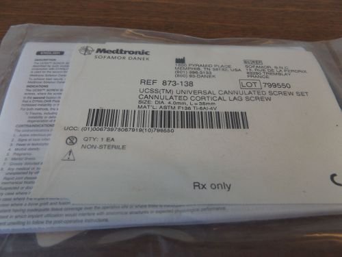 Medtronic 873-138  4mm x 38mm  Bone Screw