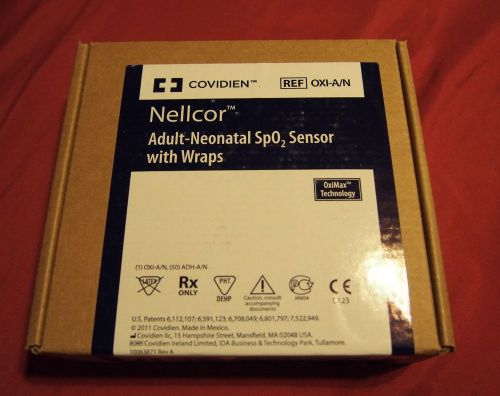 Nellcor OxiMax Adult &amp; Neonatal SpO2 Oxygen Sensor &amp; 50 Wraps Oxi-A/N NEW