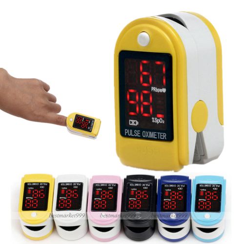 LED Displ CE Pulse oximeter blood oxygen monitor pulse rate PR+SPO2 Yellow color