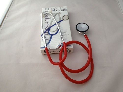 Stethoscope, dual head, lt. weight, adult, adc #670 , red for sale
