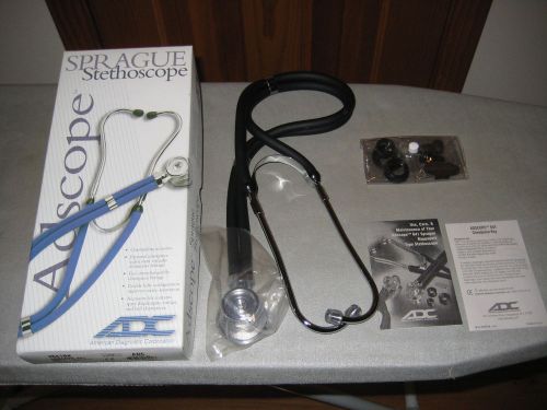 Adc adscope 641 22&#034; sprague stethoscope black for sale