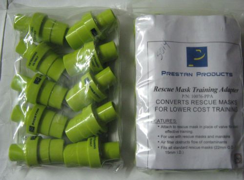 Prestan 20 pc cpr training valves pocket / rescue mask adapters 10076-ppa valve for sale