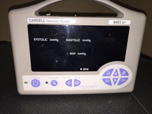 Cardell veterinary monitor - casmed 9401 bp - bp/sp02 nellcor oximax - parts onl for sale