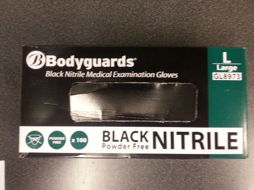 Bodyguards 4 Black Disposable Nitrile Gloves Powder Free - 1000 Gloves GL897