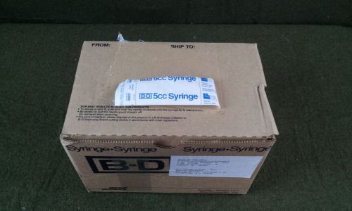 B-D 5cc Hypodermic Luer-Slip Disposable Syringe 100ct Box
