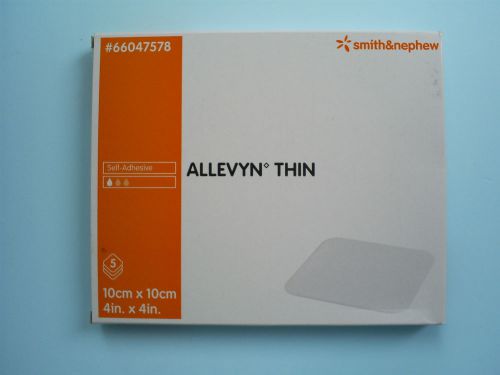 new product Allevyn Thin 4in x 4in 5 pieces per box  Expiry date : 01/2015