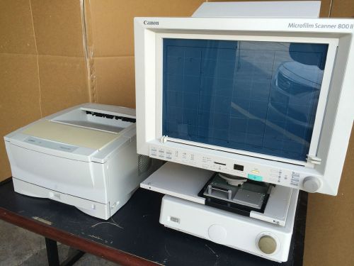 Canon microfilm scanner ms-800. complete system, usb i/o  9 x 16 lens for sale