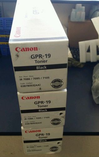 Canon GPR19 Copier Toner for Imagerunner 7086/7095/7105 Copiers, Black