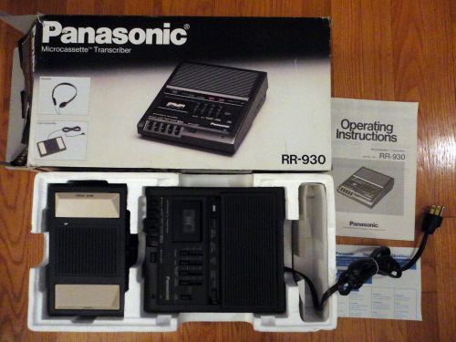 PANASONIC RR930 Microcassette Transcriber/Recorder NOS IN BOX Pedal