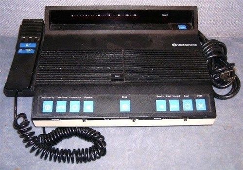 Dictaphone 1880 mini cassette dictating machine &amp; mic for sale