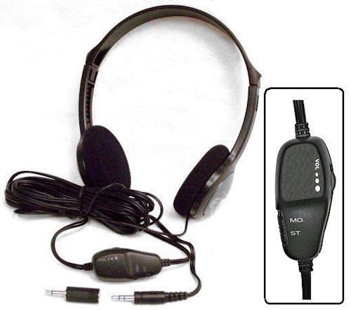 TV-323 Lightweight Stereo/Mono Headphones w/volume control (# 154)