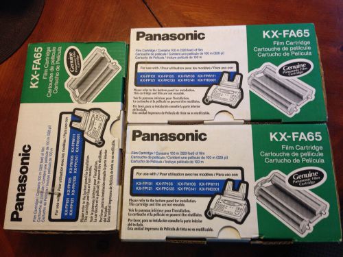 Set of 3 KX-FA65 - Fax Machines Cartridges (Factory Sealed)