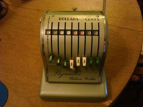 Vintage paymaster ribbon writer series 800 with key payroll register for sale