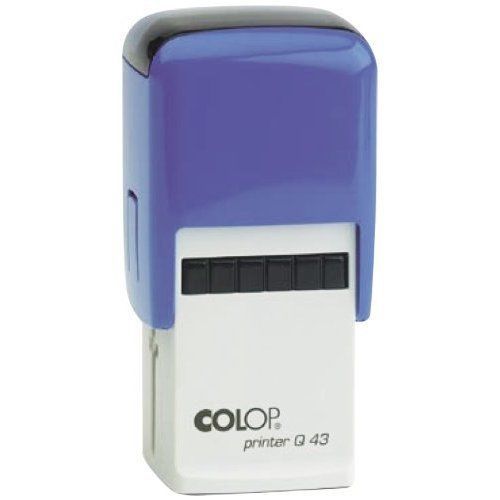 COLOP Printer Q43 Snowman Picture Stamp - Blue