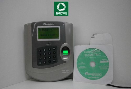 ACROPRINT TIME QPLUS BIOMETRIC TIME AND ATTENDANCE SYSTEM WITH CD SOFTWARE T9-A2
