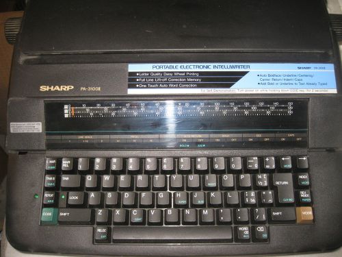 Sharp PA-3100II Portable Electric Typewriter Intelliwriter Works
