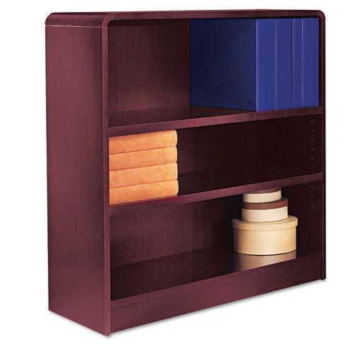 Alera radius corner wood veneer bookcase, three-shelf, 35-5/8 x - alebcr33636my for sale