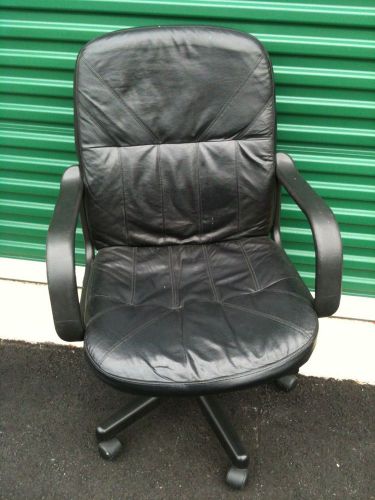 Office leather chairs---various design/styles---***lot of 3***good cosmetic--- for sale