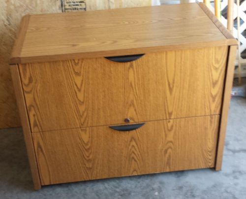 2 drawer Lateral File Legal Size all Wood no reserve SIMPLYSWEETBUFFETS surplus