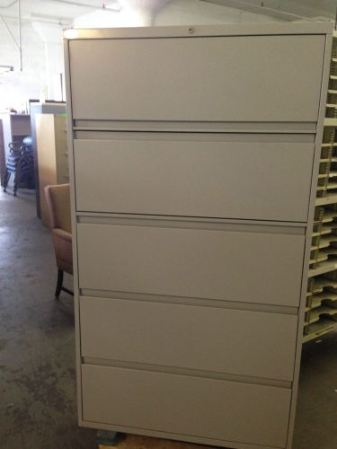 ***5 drawer lateral size file cabinet by steelcase 900 model w/lock&amp;key*** for sale