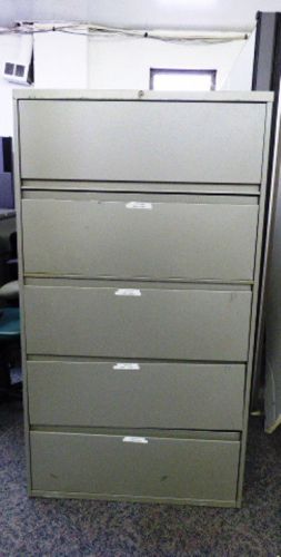 STEELCASE 5 DRAWER 42&#034; LATERAL FILE GREY PRE-OWNED