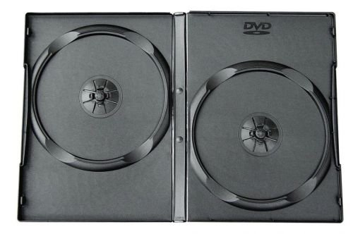 DOUBLE DVD BOX CASE STORAGE JEWEL CASES - BOX OF 100 BULK