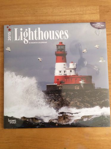 Lighthouse Calendar.New 2015 Wall Calendar/planner Of Lighthouses/Home/office