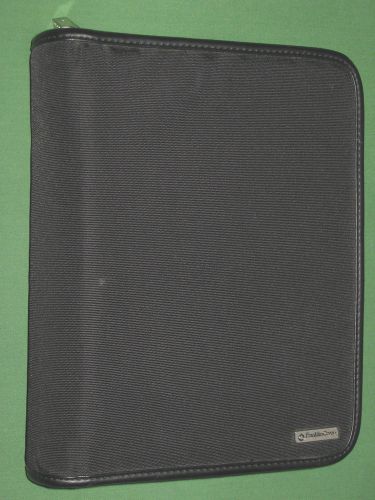 Classic ~ 1.5&#034; ~ black nylon sport franklin covey planner zipper binder 5876 for sale