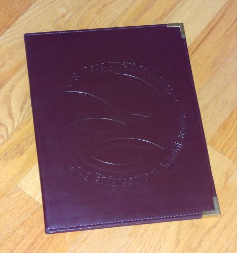 DEA Drug Enforcement Administration leather portfolio padfolio notepad folder