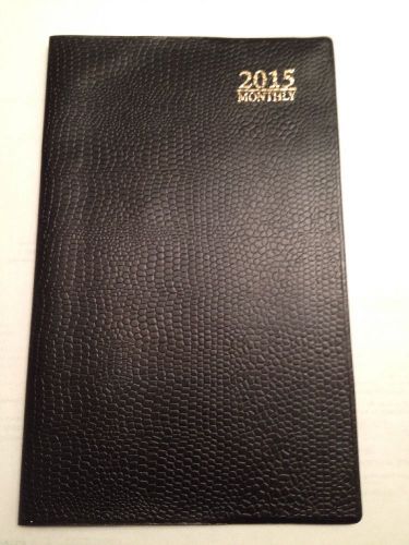 Black Crocodile 2015 Monthly Planner Agenda Appointment Calendar 5&#034; X 8&#034;