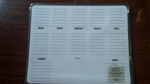 Weekly planner mousepad NWT