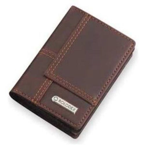 Rolodex® Explorer Personal Business Card Case, 36 Card Capacity, Brown