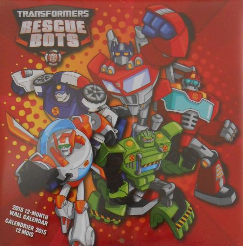 2015 Calendar TRANSFORMERS RESCUE BOTS 12-Month 10x10&#034; SEALED