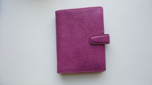 unused FILOFAX Chameleon Raspberry pocket Size Leather Organizer &amp; wallet Rare
