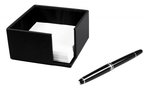 LUCRIN - Memo Paper Holder, 500 sheets - Smooth Cow Leather - Black