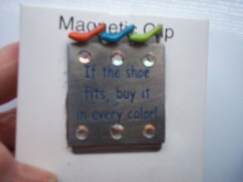 IF THE SHOE FITS, BUY IT IN EVERY COLOR MAGNETIC CLIP-NIB
