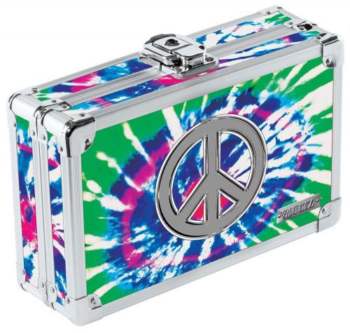 Tie Dye Peace 1-Pack Vaultz Locking Pencil Box, 8.25 x 5.5 x 2.5 Inches, Tie Dy