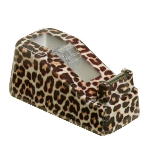 Womens Acrylic Leopard Safari Animal Print Utility Office Work Tape Dispenser