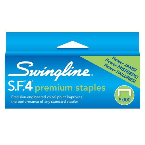 Swingline Staples, Premium, S.F. 4, 0.25 Inch Length, 210 Per Strip, 5,000 Per B