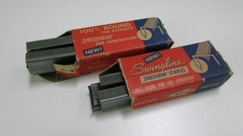 VINTAGE SWINGLINE SPEED PRODUCTS CO BOX OF STAPLES- FREE SAMPLE BOXES SET OF 2