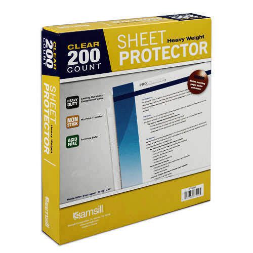 Samsill sheet protectors clear 200ct box new for office or school heavy weight for sale