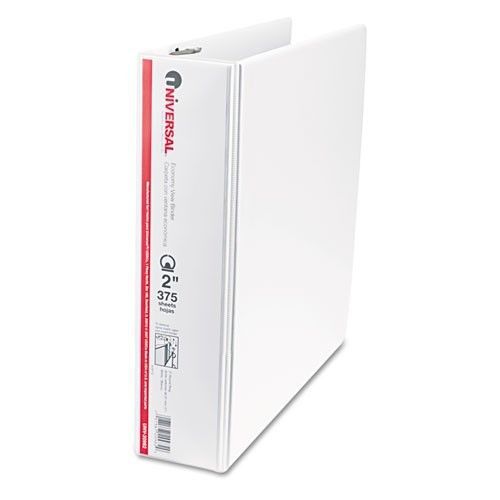 Universal Economy 2&#034; View Binder, White. Sold as 1 Case of 12