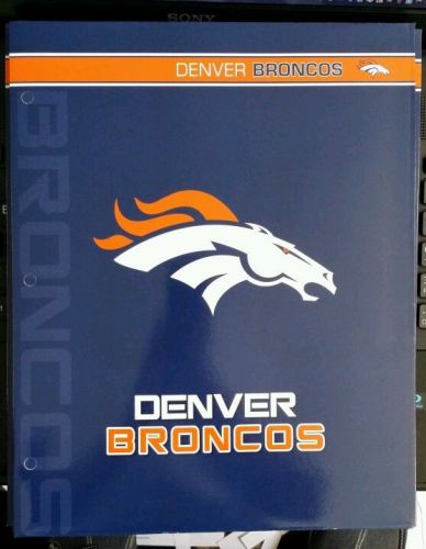 Denver Broncos Two Pocket Folder 2 Pockets Blue School Office?One Folder ?NEW?