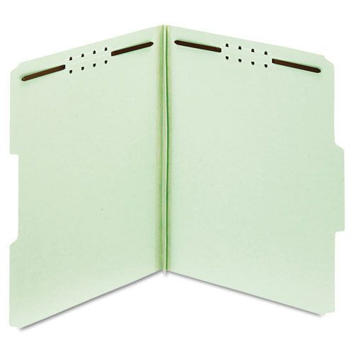 Folders, one inch expansion, two fasteners, 1/3 cut, letter, green, 25/box for sale