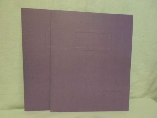 Lot of 2 - 2 Pocket Light Purple Folders Great For School, Home or Office