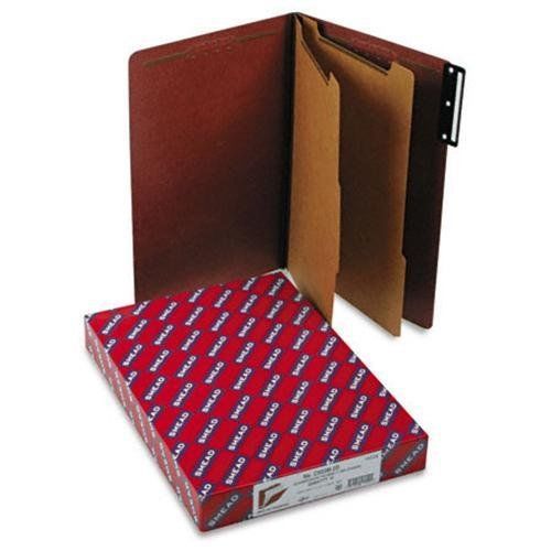 Smead 19230 red pressboard classification folder with safeshield fasteners - for sale